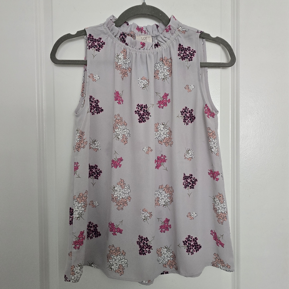 Loft Floral Sleeveless Blouse